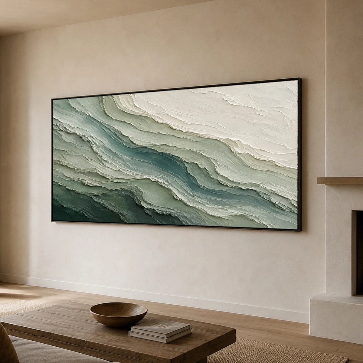 Textured & Impasto Art｜Sage Forest Flow