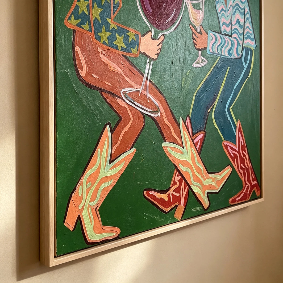 Western Pop Art｜Wine Glass Revelry