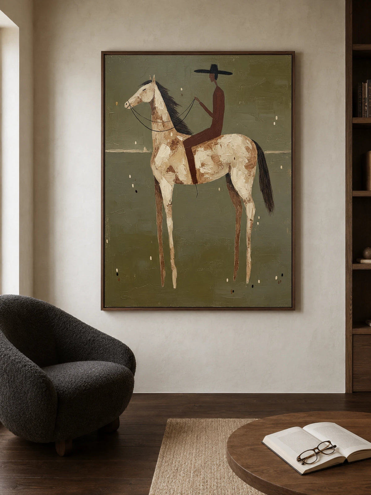 Vintage Americana Art｜Distant Reins