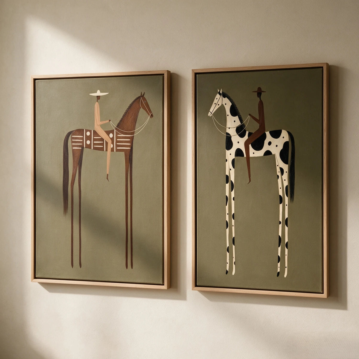Vintage Americana Art｜Twin Riders