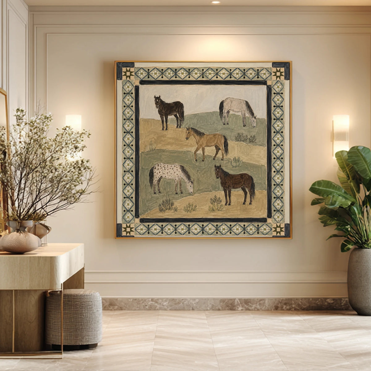 Modern Folk Art ｜ The Pasture Horses