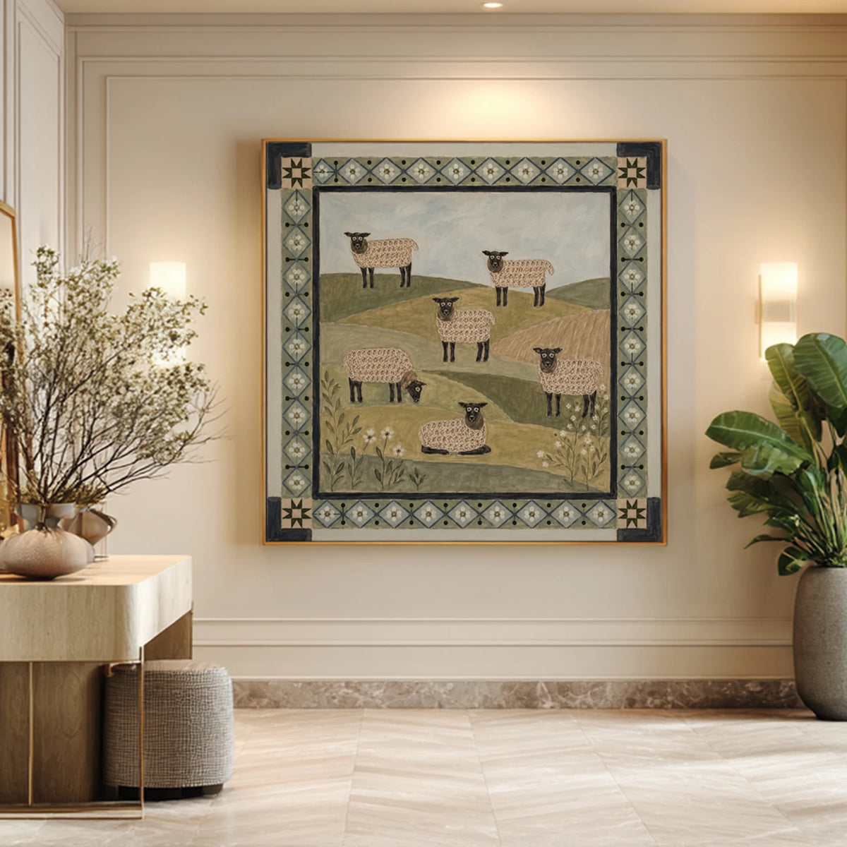 Modern Folk Art ｜ Meadow Sheep