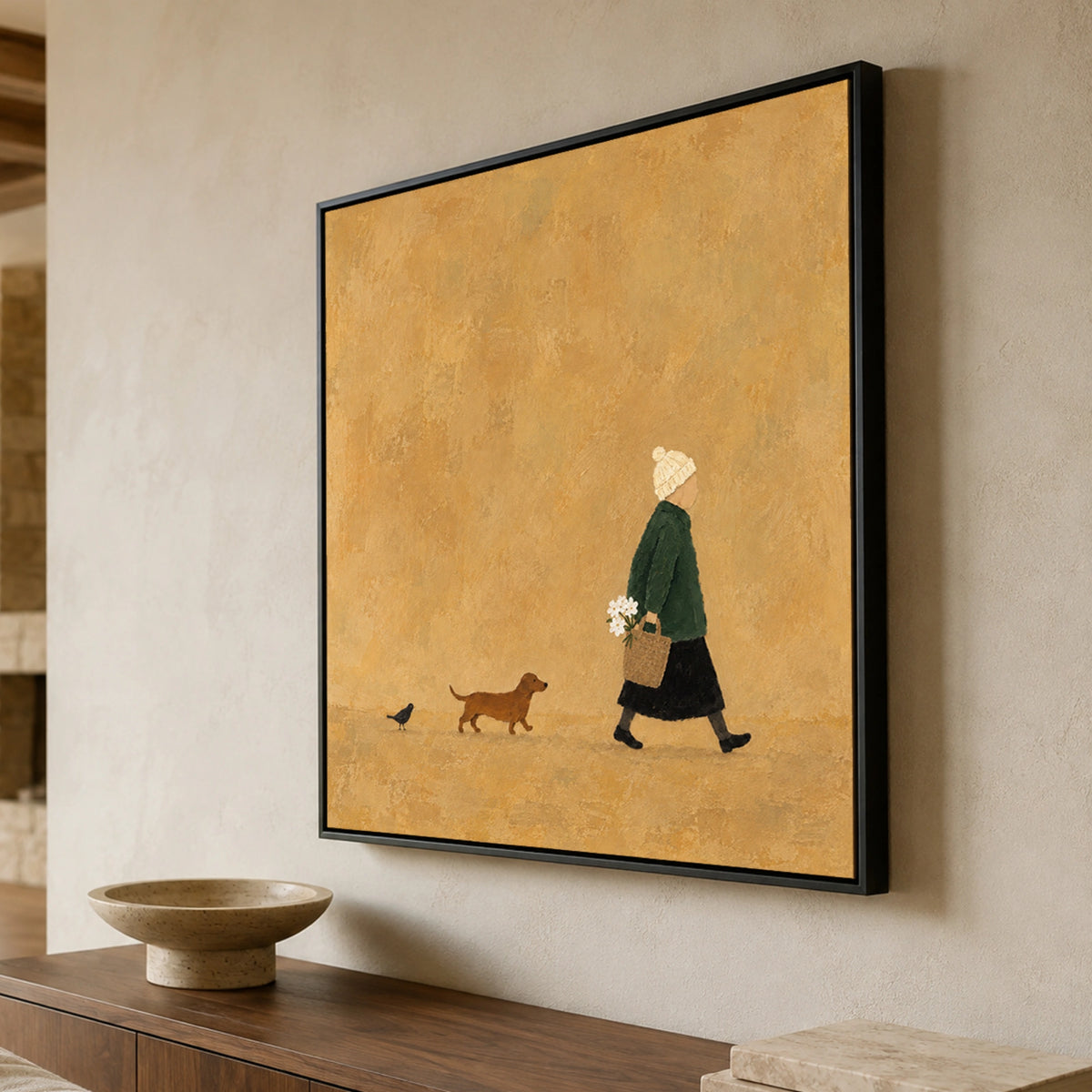 Modern Folk Art ｜ Golden Meadow Walk