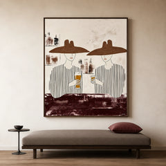 Vintage Americana Art｜Midnight Toast