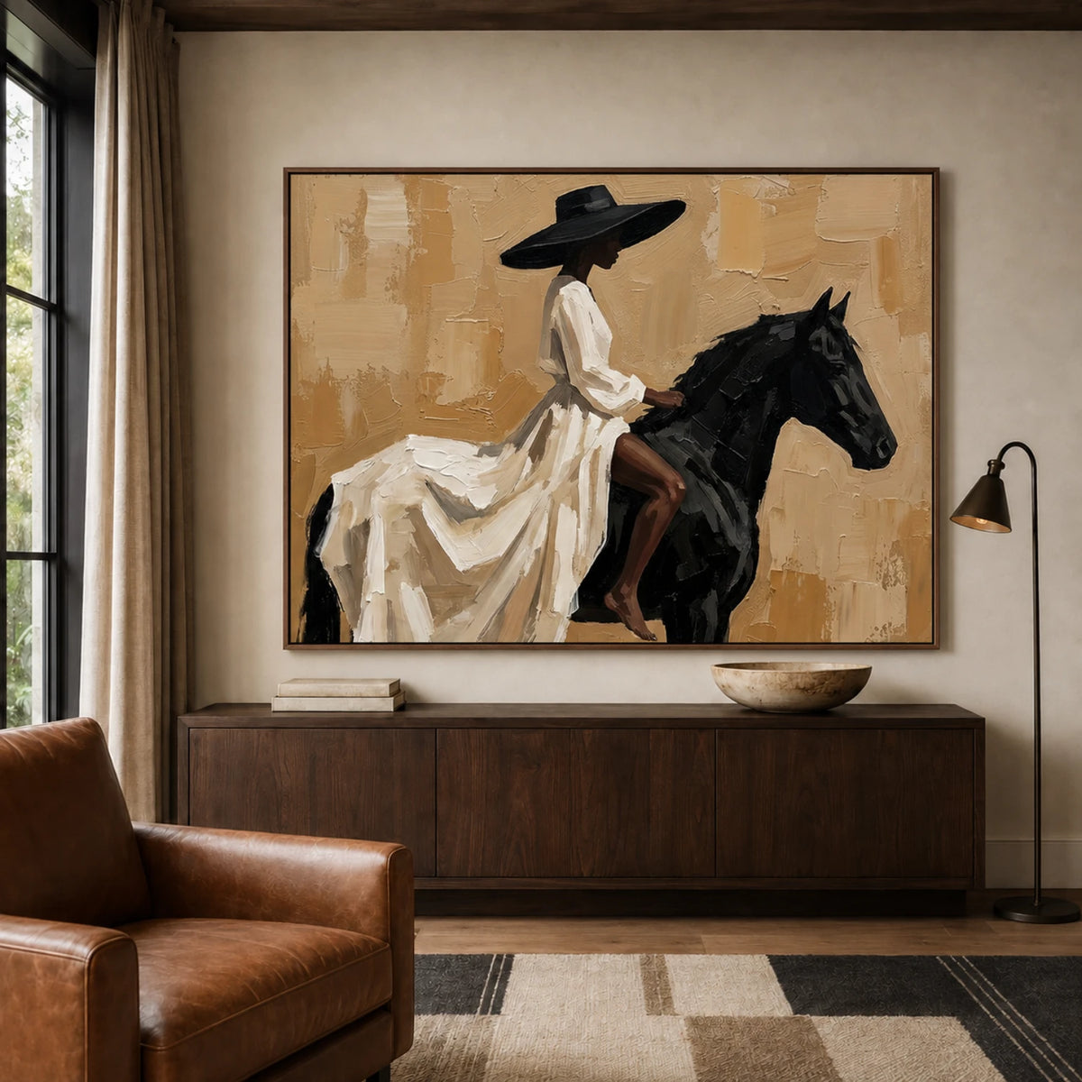 Vintage Americana Art｜Obsidian Grace