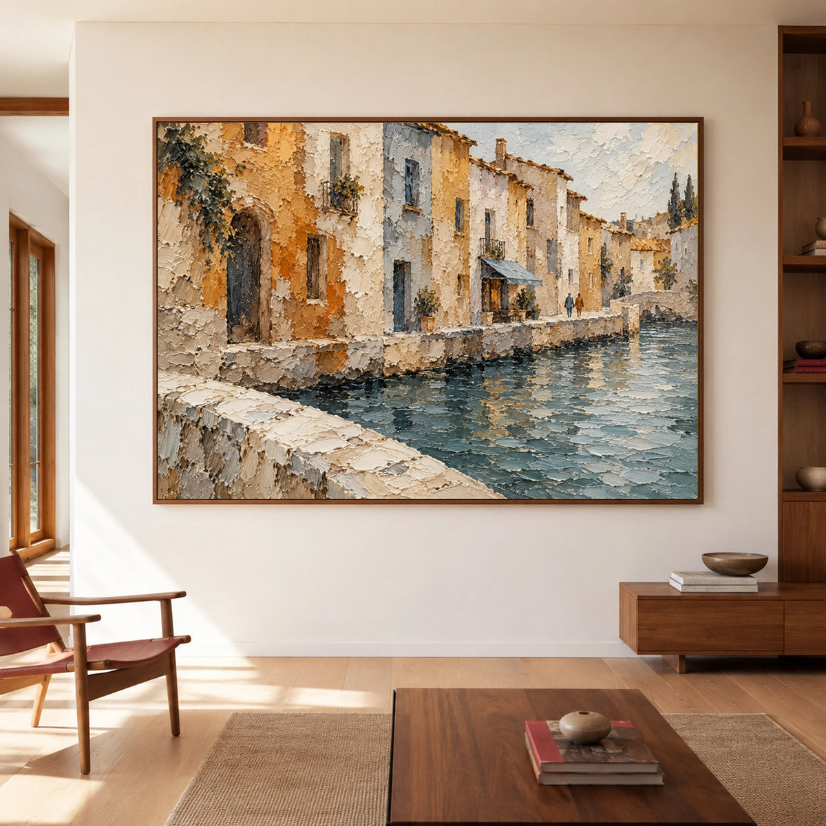 Textured & Impasto Art｜Along the Sunlit Canal