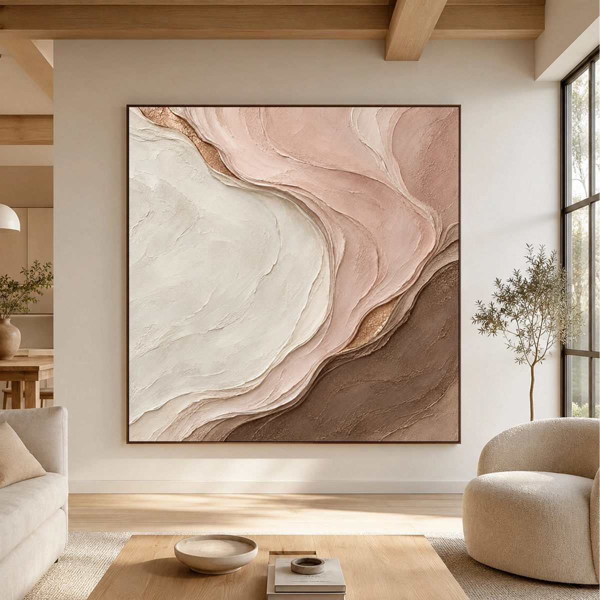 Textured & Impasto Art｜Champagne Organic Layers