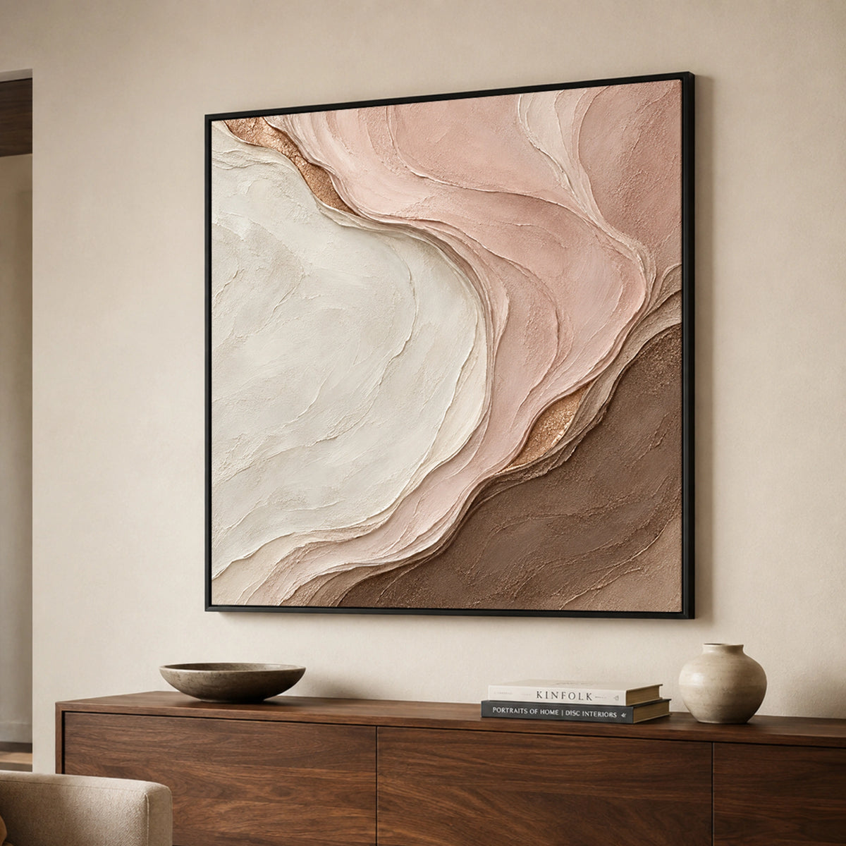 Textured & Impasto Art｜Champagne Organic Layers