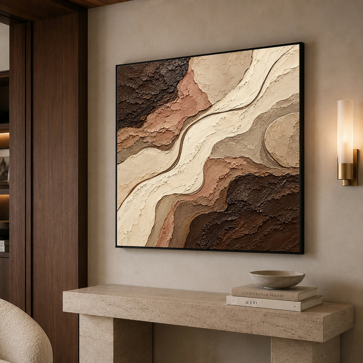 Textured & Impasto Art｜Earth Tones in Organic Flow
