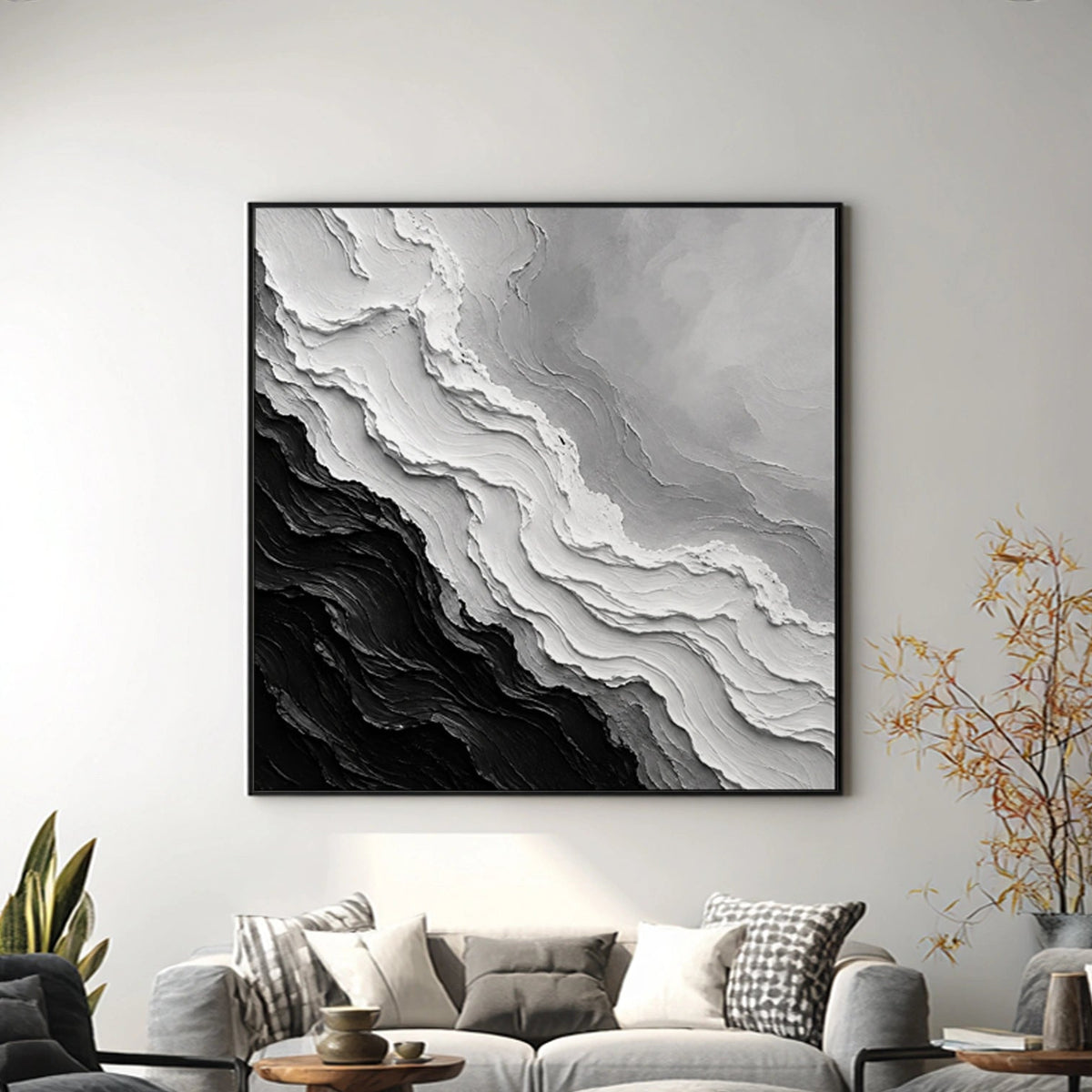 Textured & Impasto Art｜Monochrome Depth