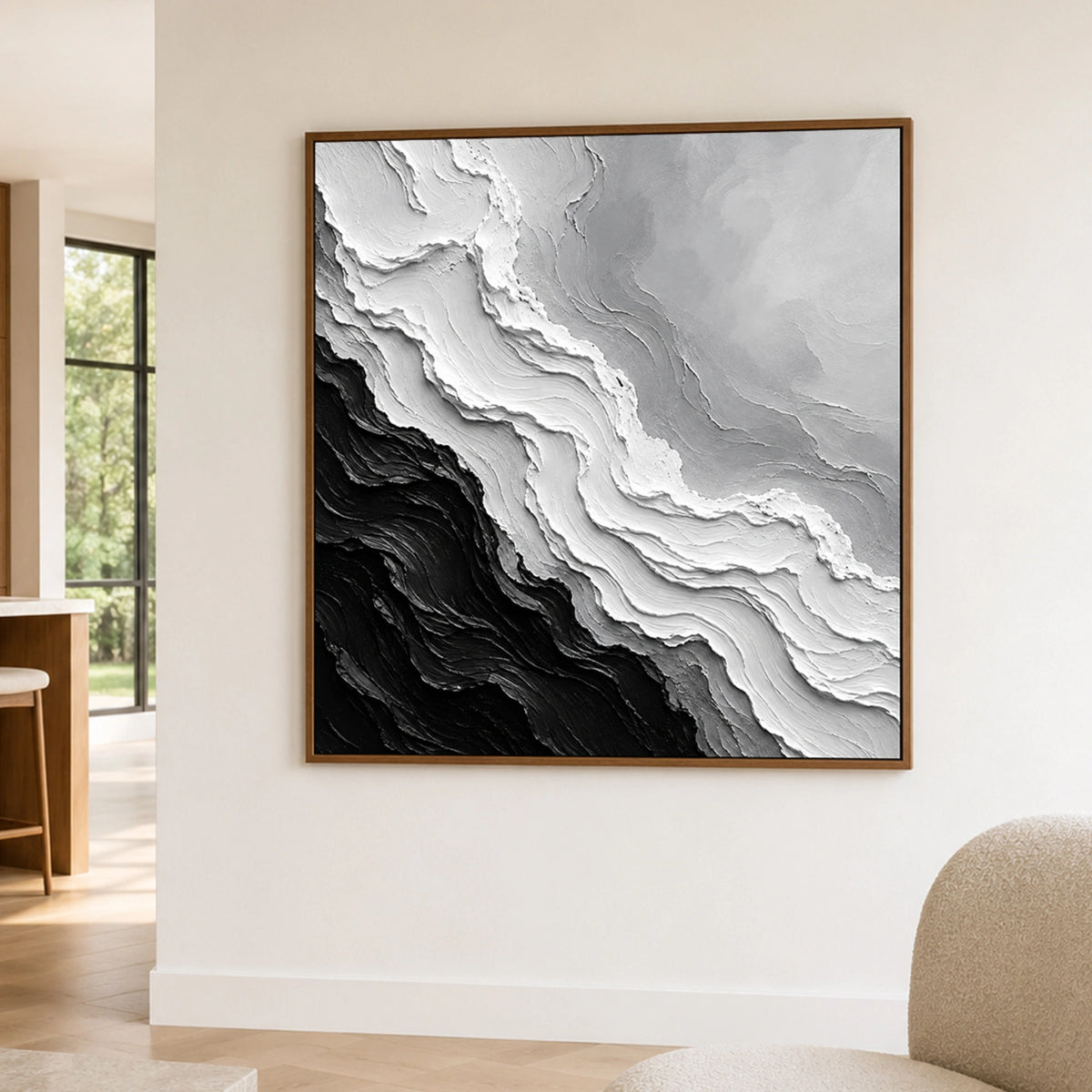 Textured & Impasto Art｜Monochrome Depth