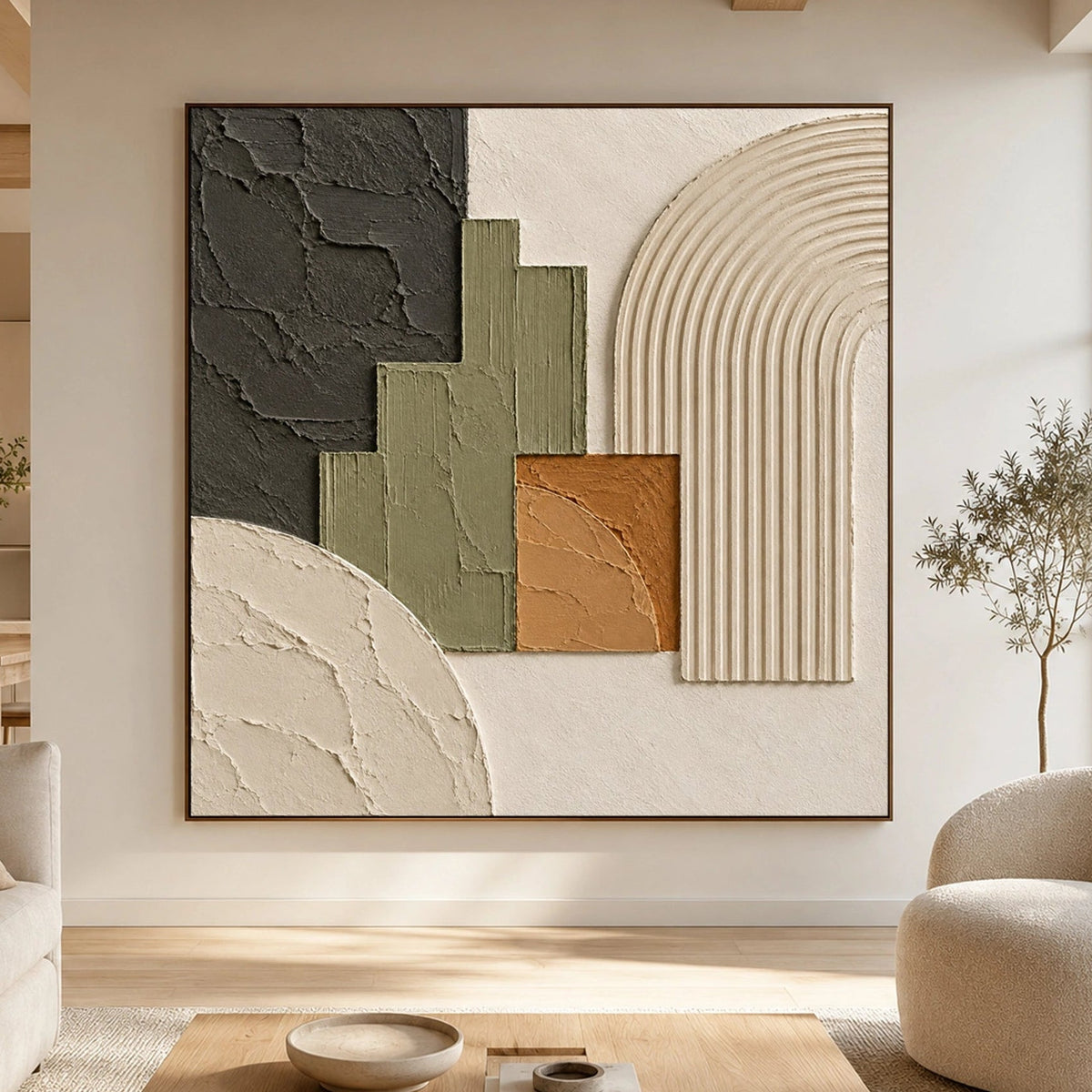 Textured & Impasto Art｜Organic Geometric Harmony