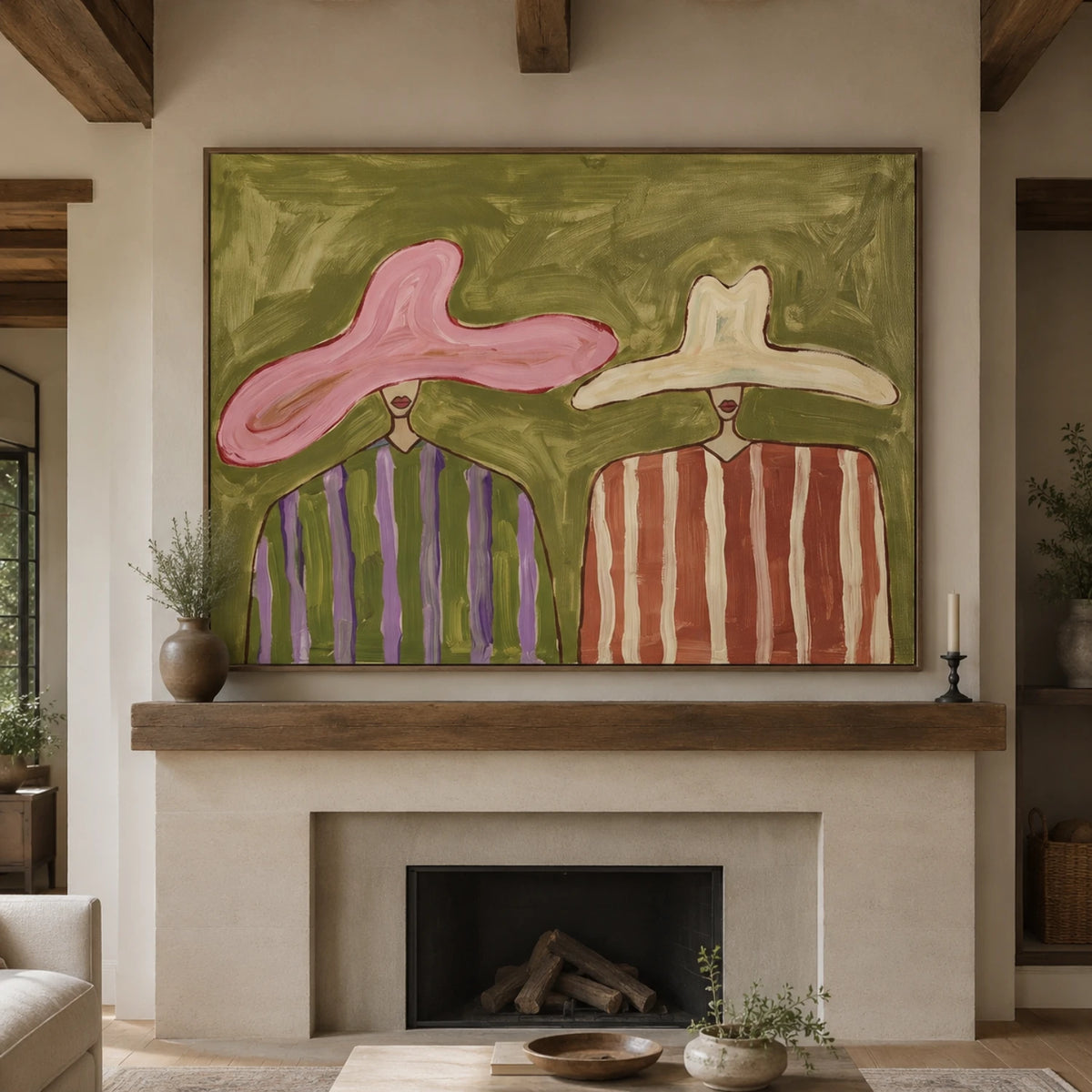 Vintage Americana Art｜Two Souls Beneath the Sky