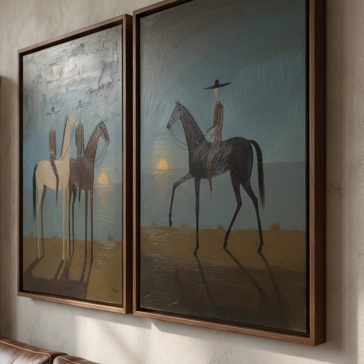 Vintage Americana Art｜Twilight Riders