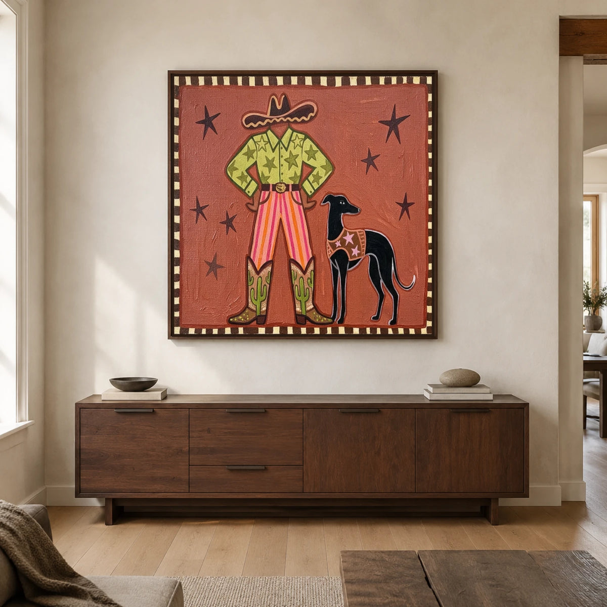 Western Pop Art｜Cowboy And His Hound