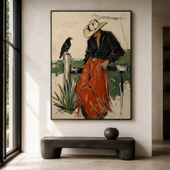 Western Pop Art｜Crimson Prairie Repose