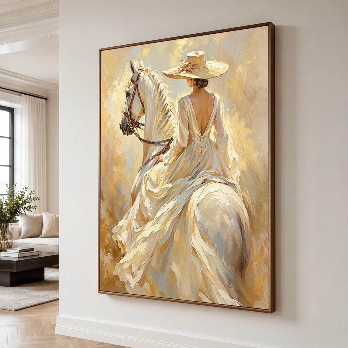 Vintage Americana Art｜Ivory Equestrian Reverie