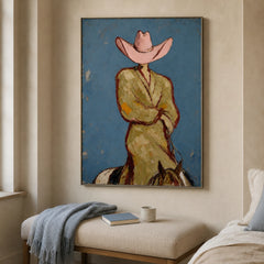Western Pop Art｜Pink Hat Rider