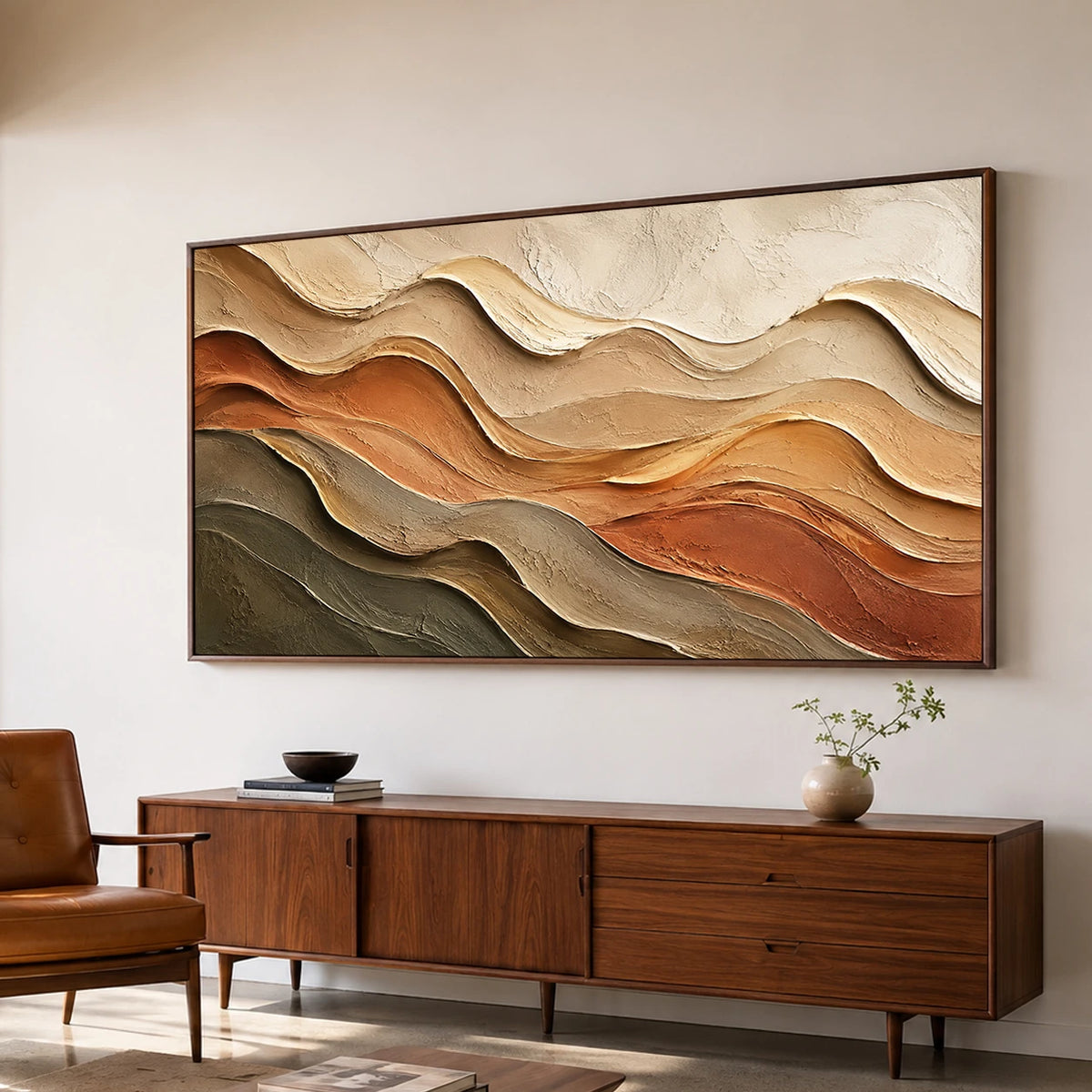 Textured & Impasto Art｜Burnt Clay Horizons