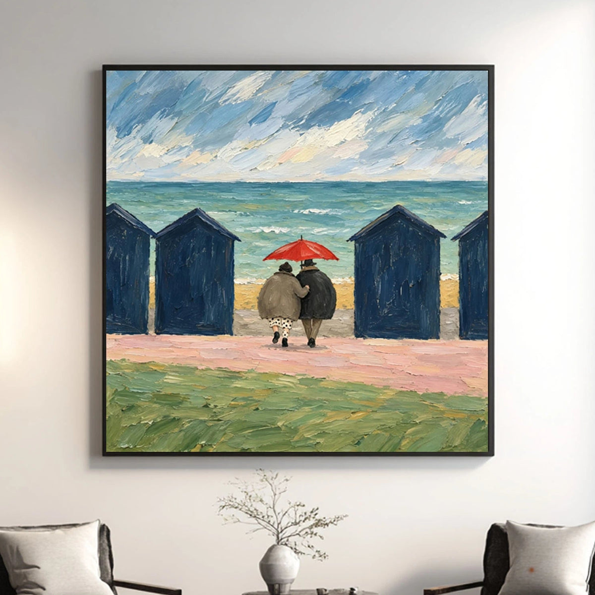 Modern Folk Art｜Under the Red Umbrella