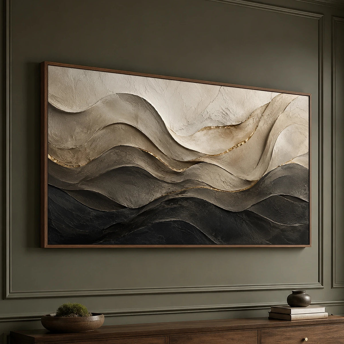 Textured & Impasto Art｜Gilded Shadow Strata