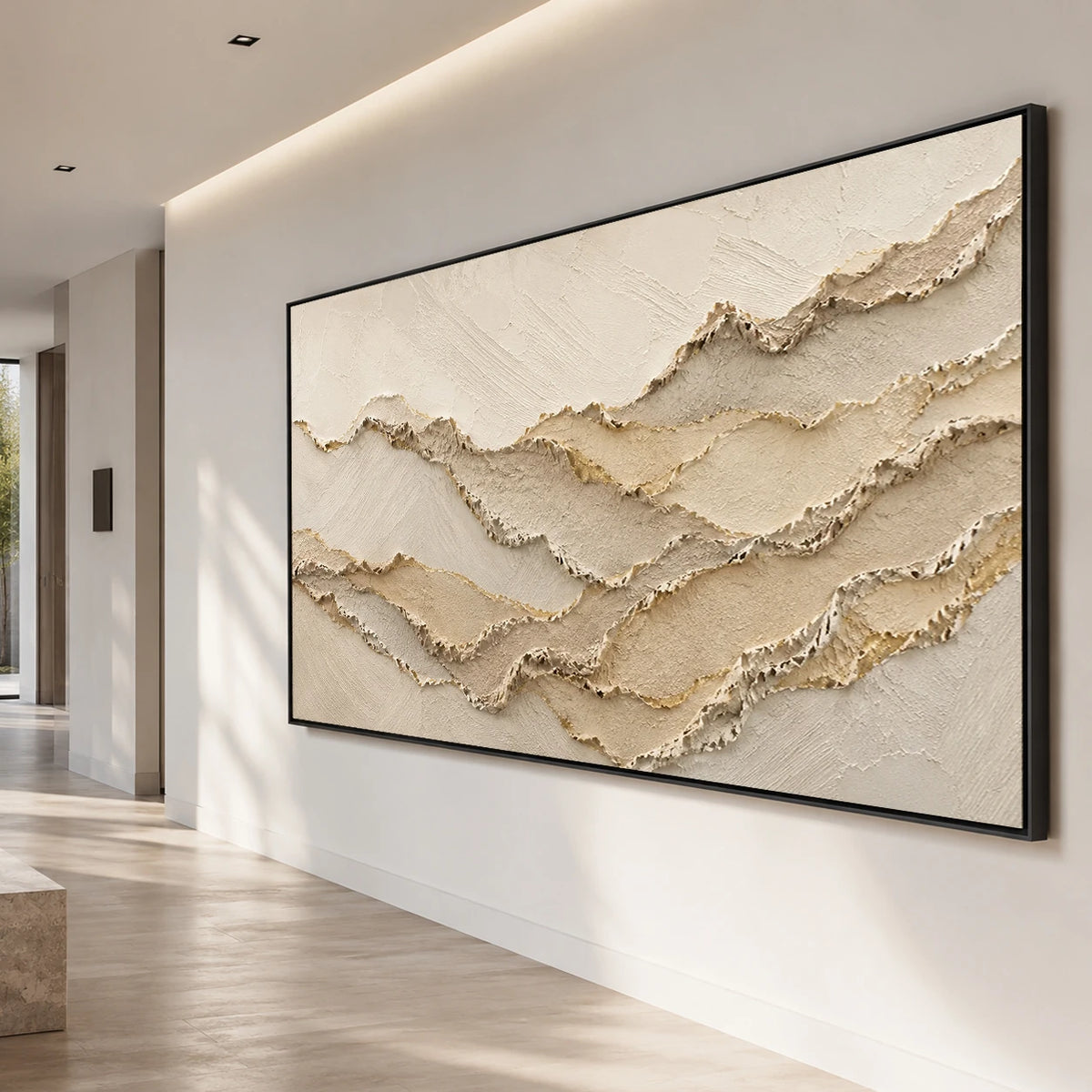 Textured & Impasto Art｜Gilded Sand Ridges