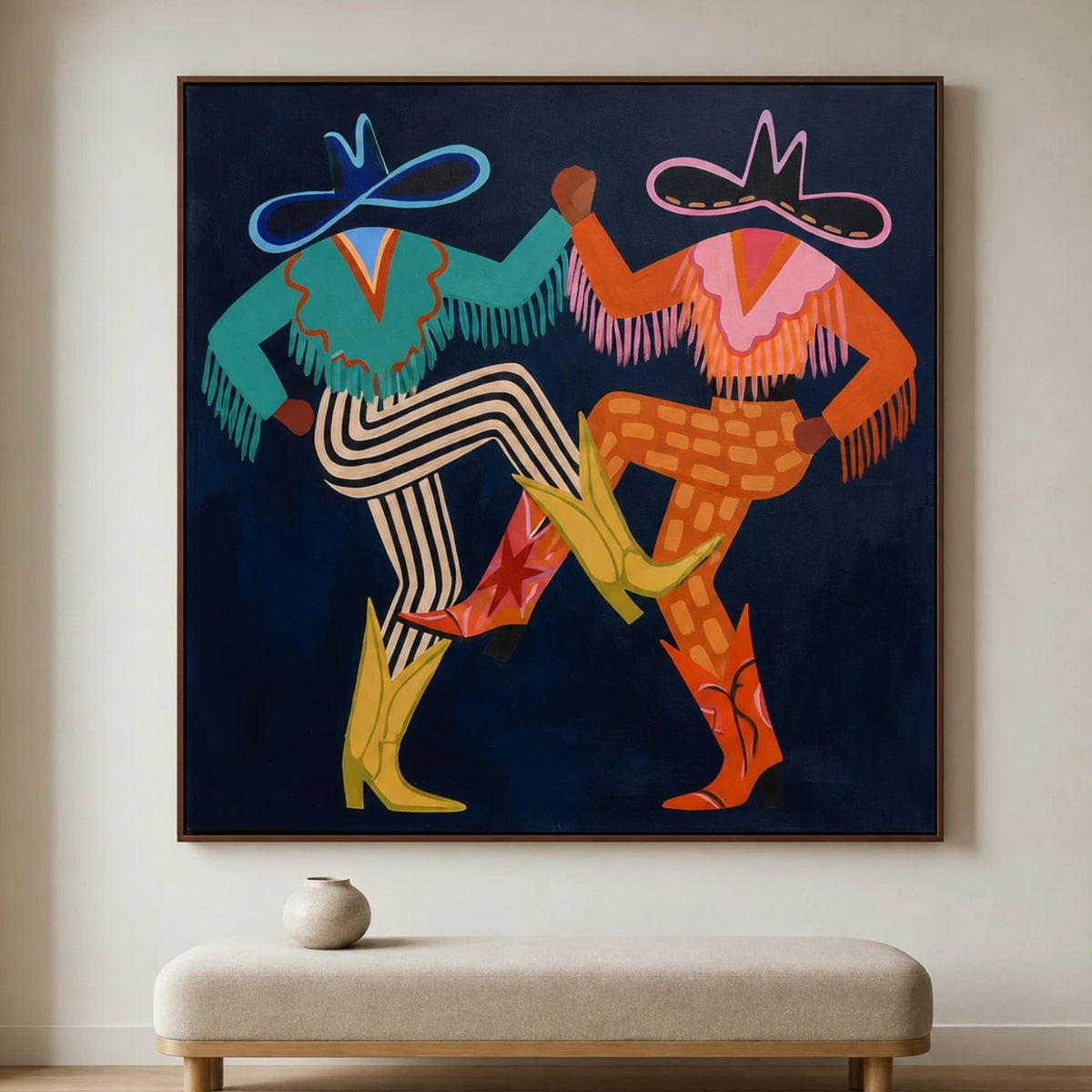 Western Pop Art｜Midnight Two‑Step Duet