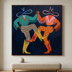 Western Pop Art｜Midnight Two‑Step Duet