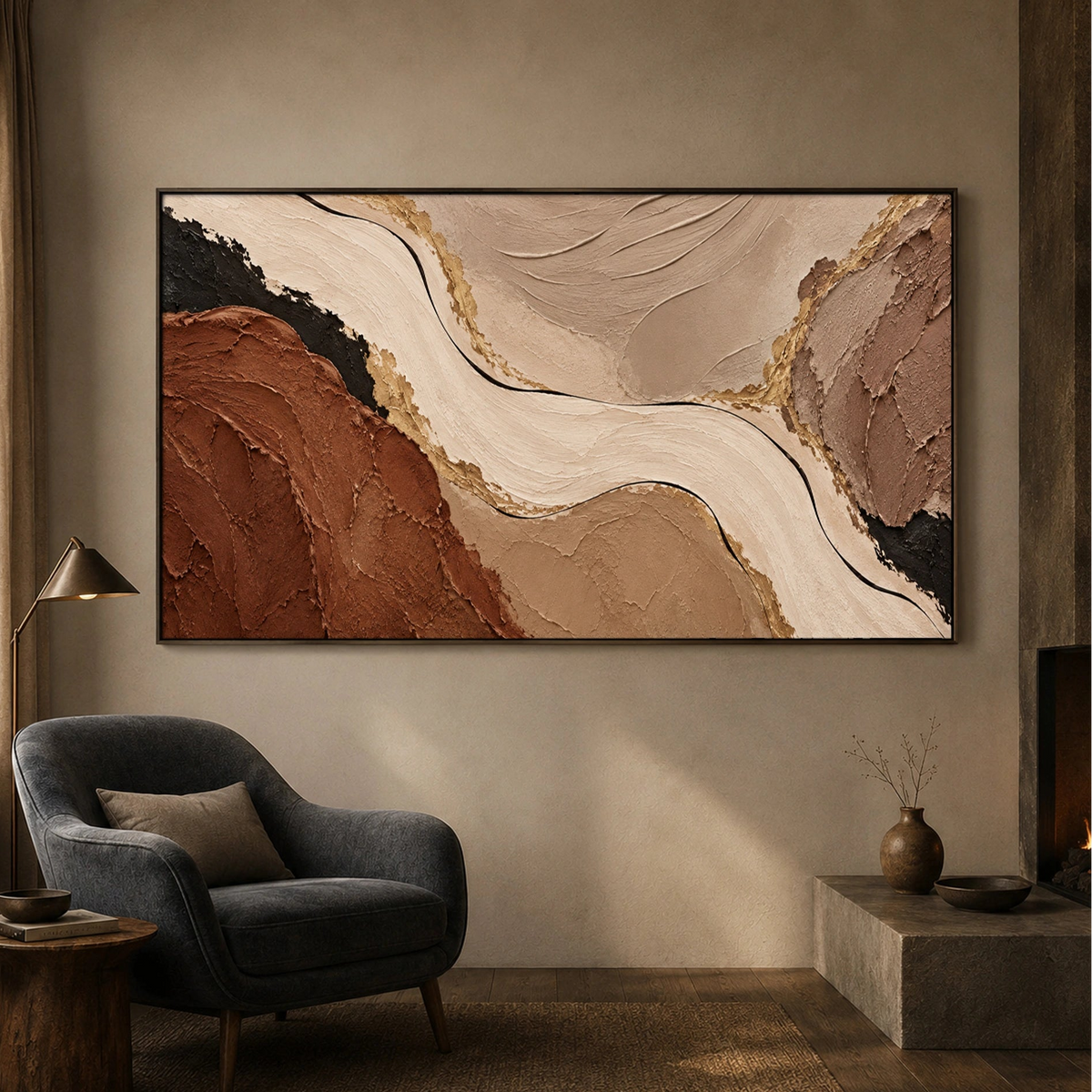 Textured & Impasto Art | Desert Stone Rhythm