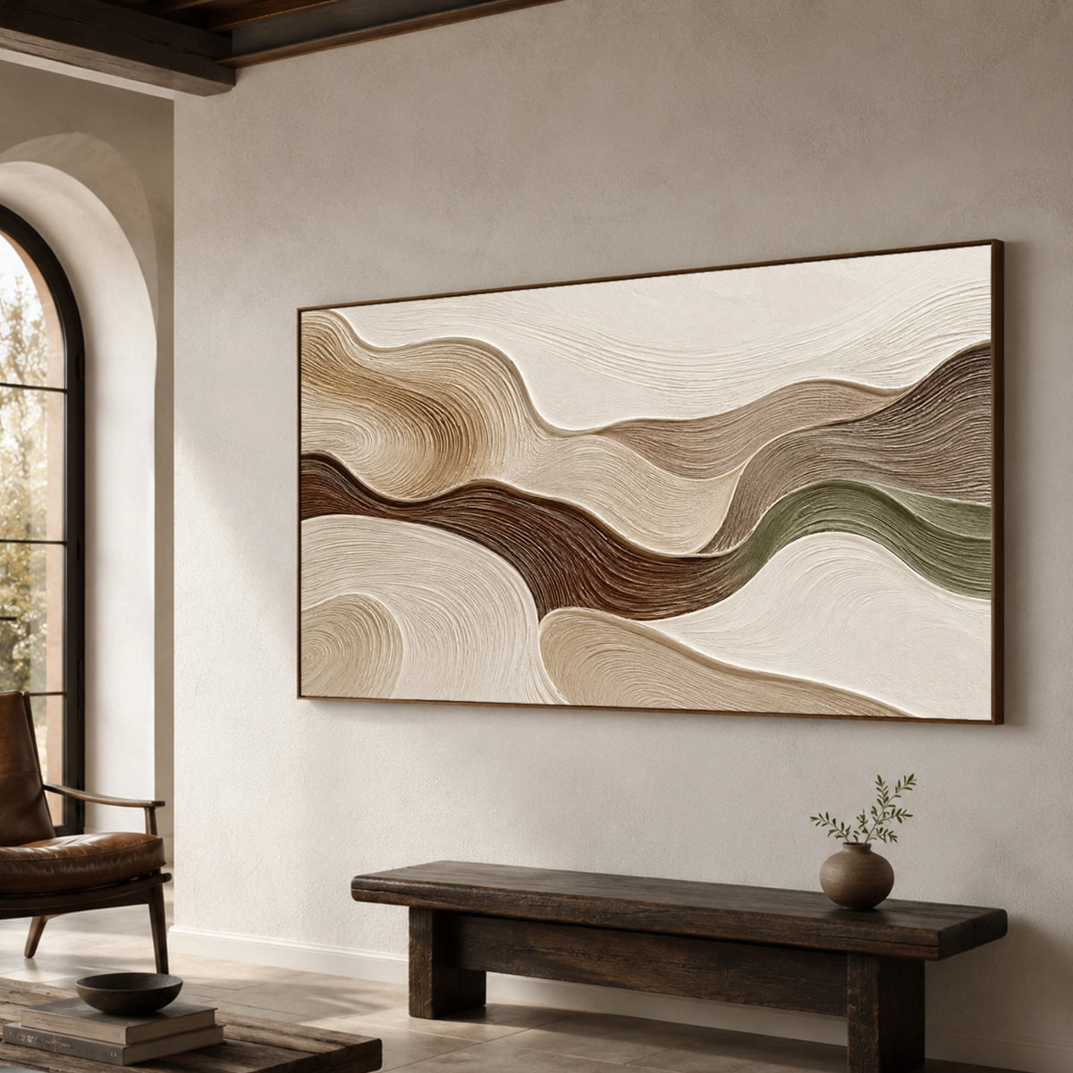 Textured & Impasto Art | Organic River Curves