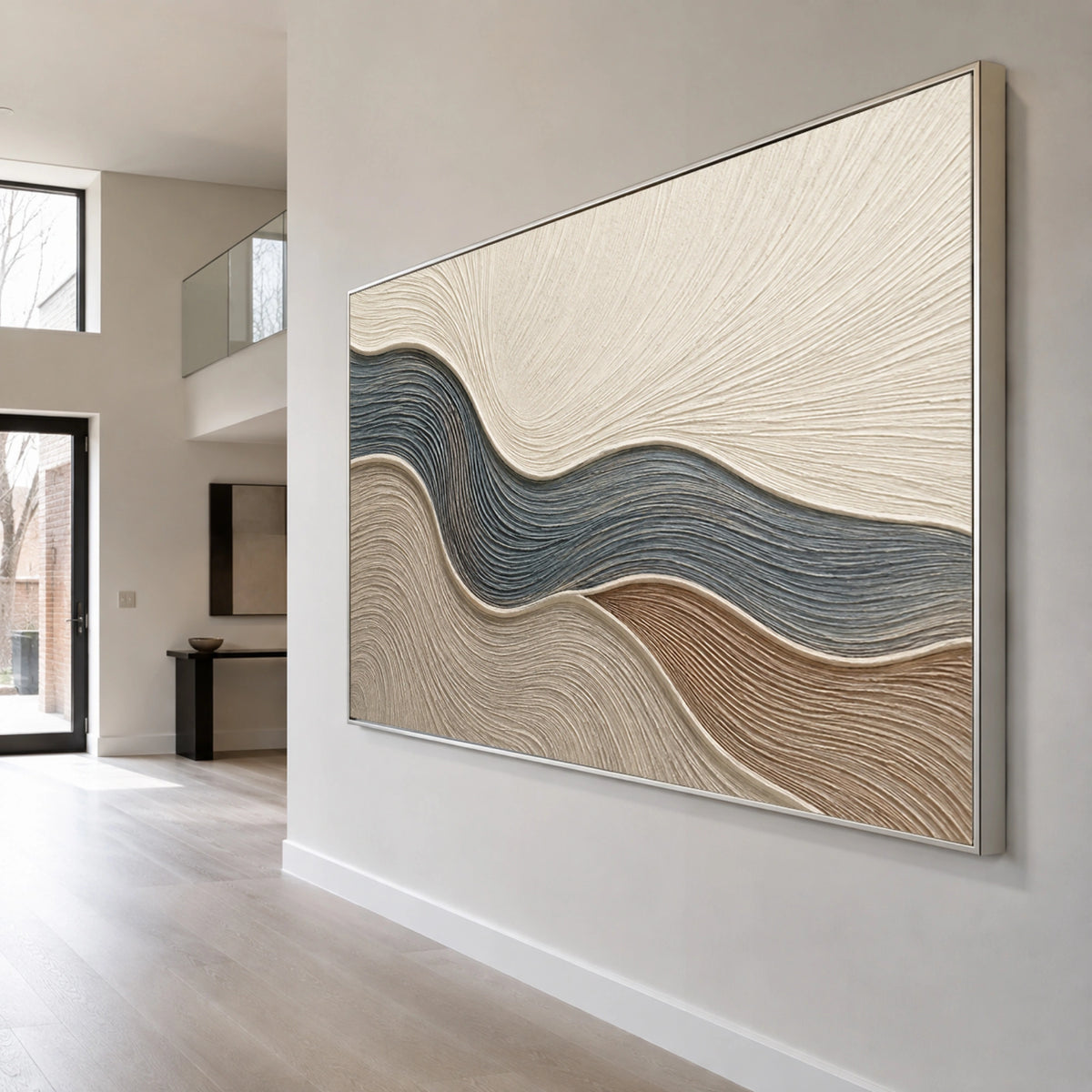Textured & Impasto Art | Coastal Stone Waves