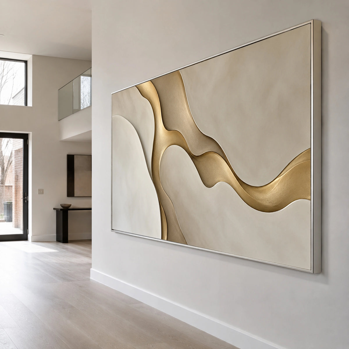 Textured & Impasto Art | Golden Organic Curves