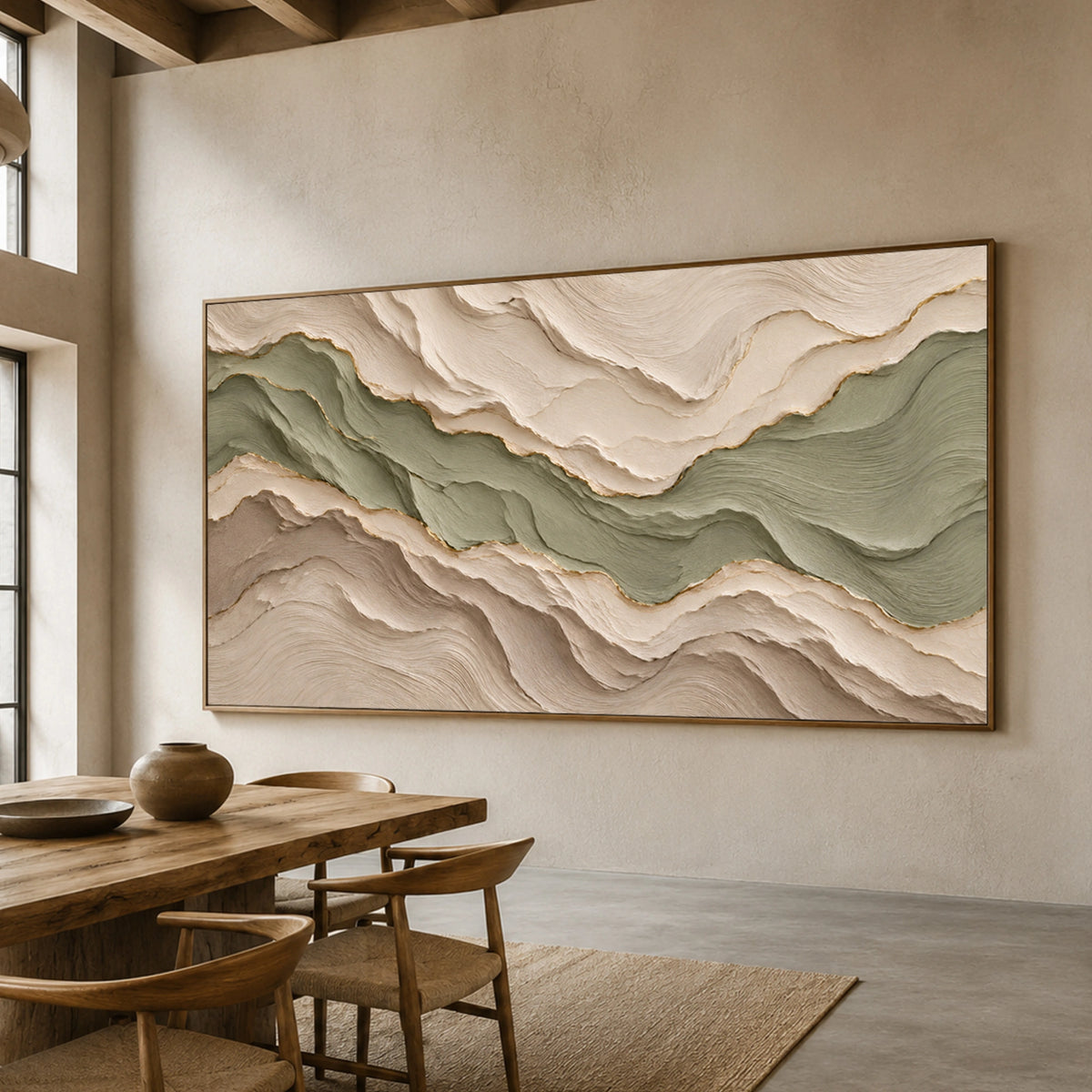 Textured & Impasto Art | Sage Canyon Flow