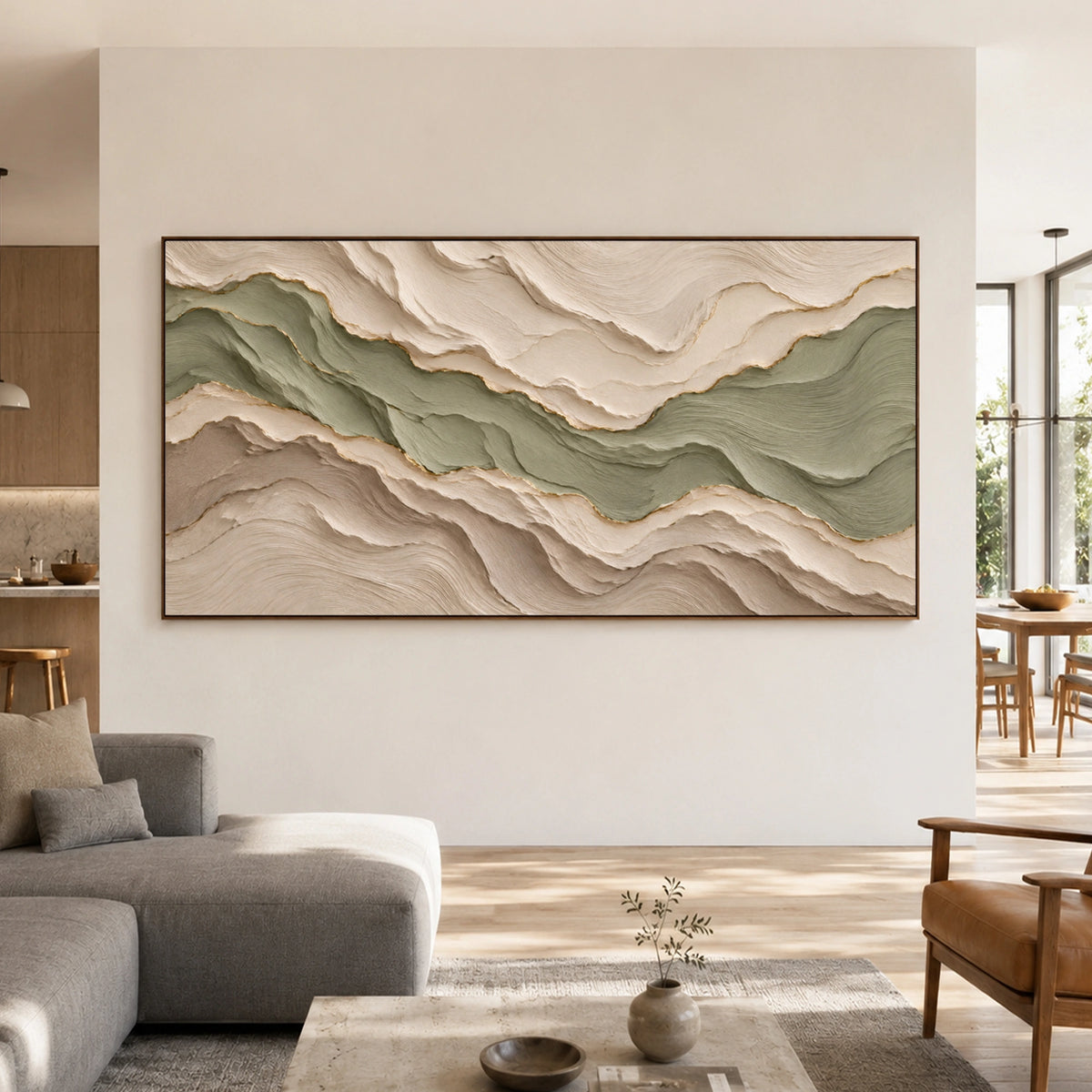 Textured & Impasto Art | Sage Canyon Flow