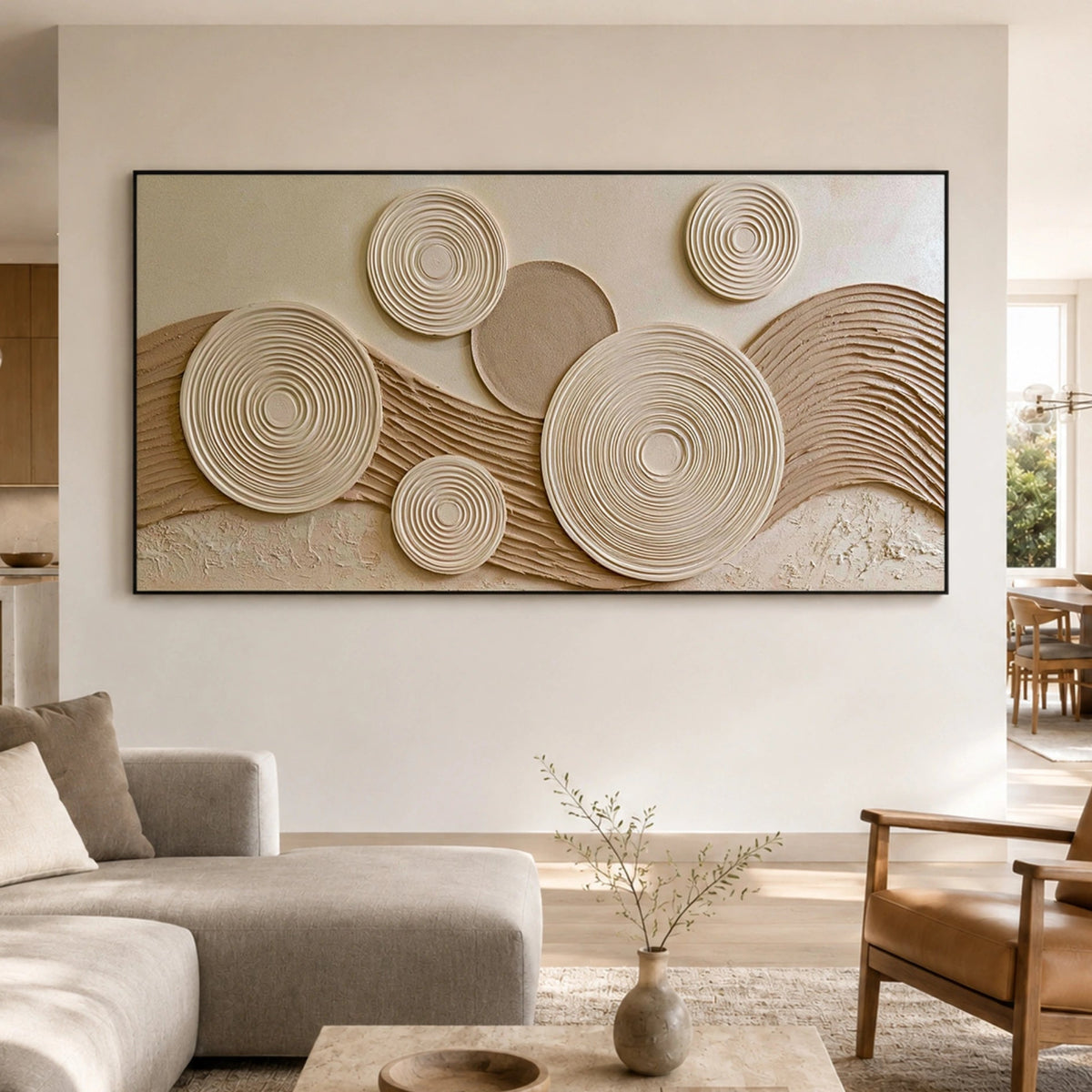 Textured & Impasto Art | Organic Sandstone Circles
