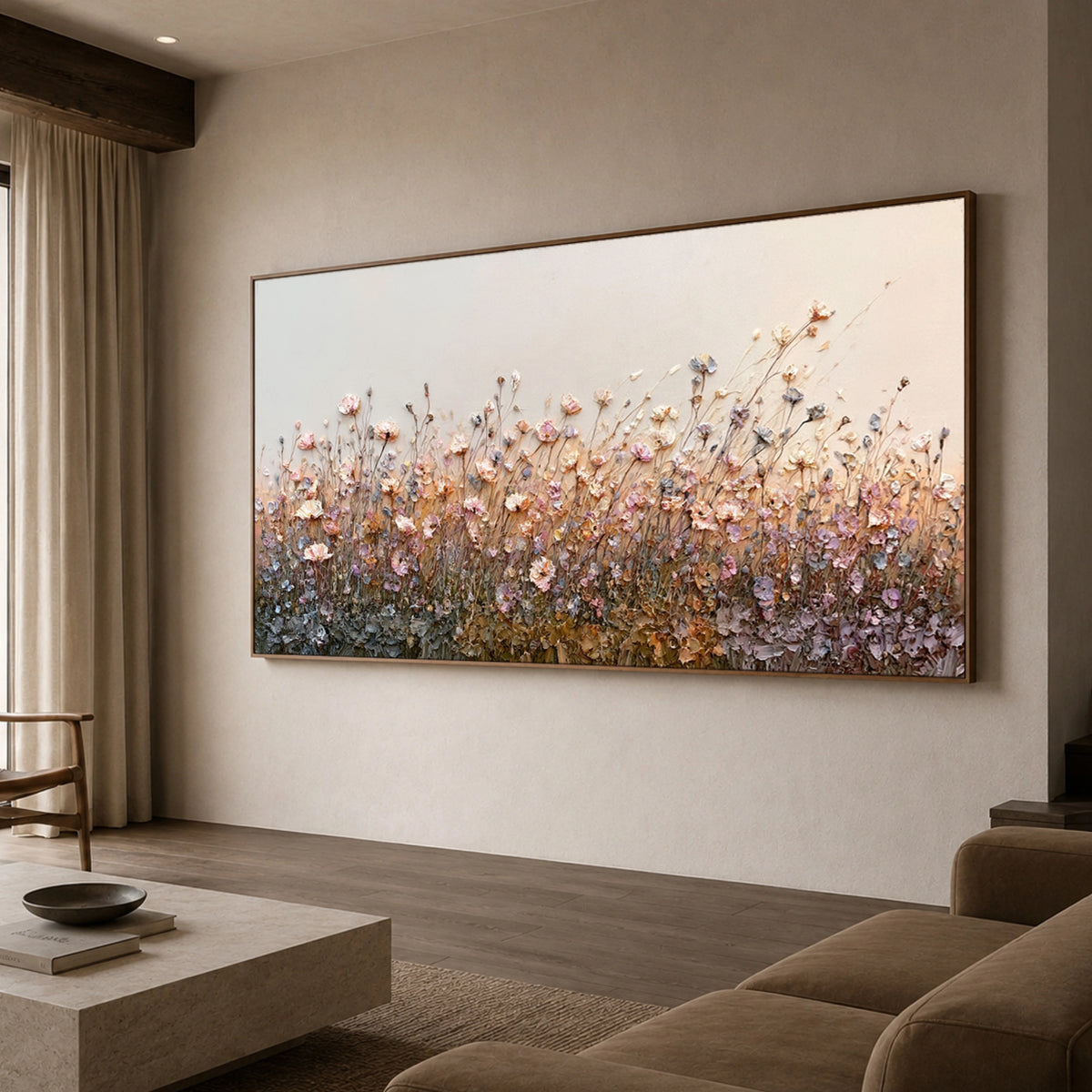 Textured & Impasto Art | Delicate Wildflower Meadow