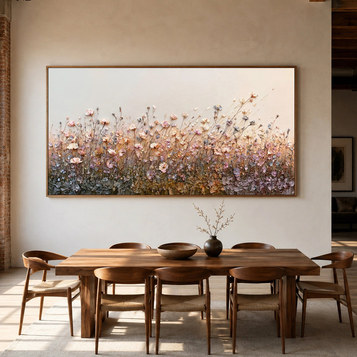 Textured & Impasto Art | Delicate Wildflower Meadow