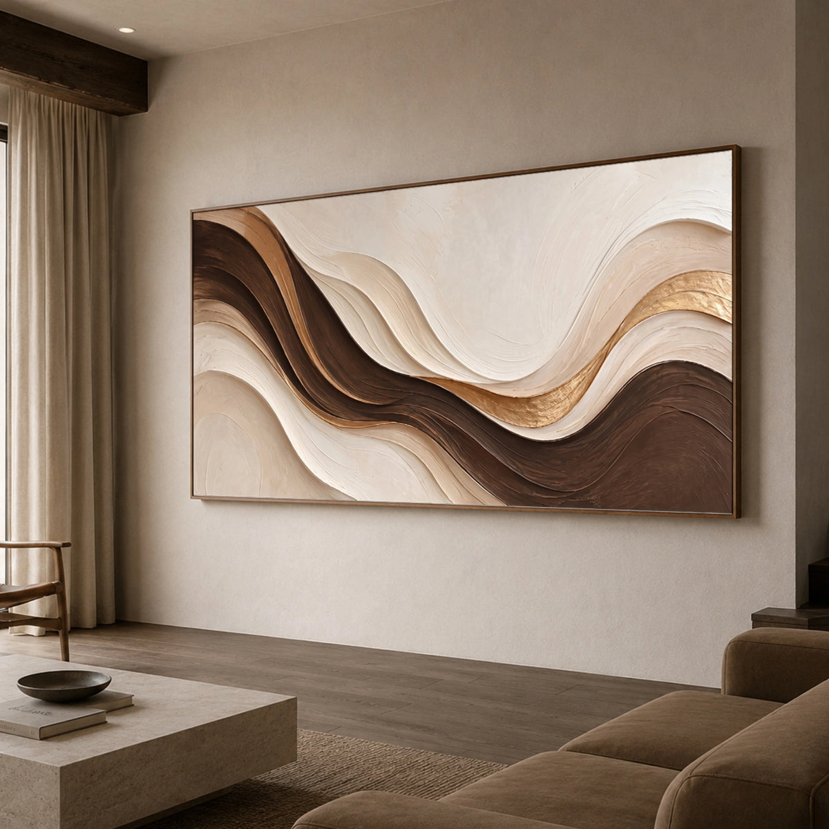 Textured & Impasto Art | Dark Flowing Elegance