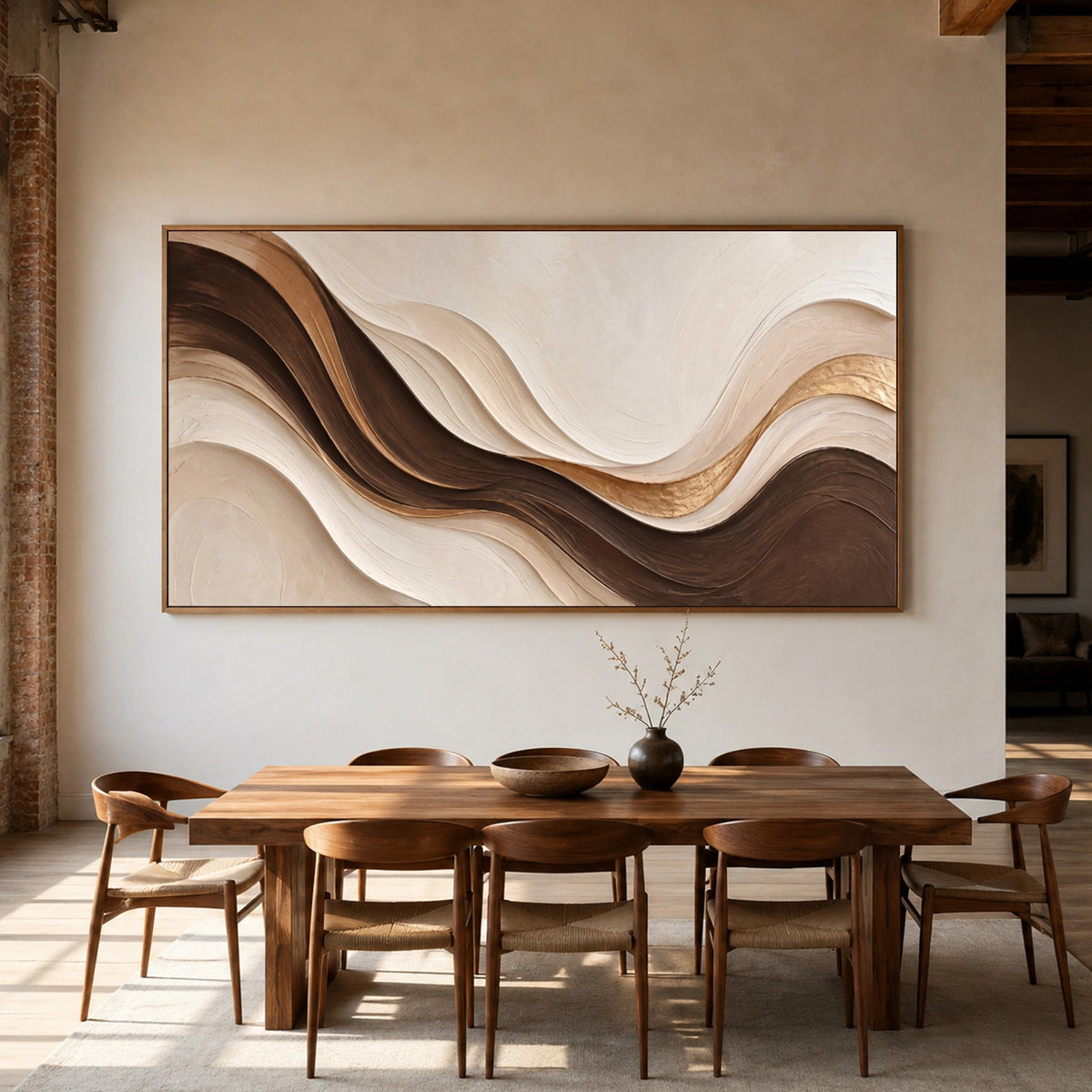 Textured & Impasto Art | Dark Flowing Elegance