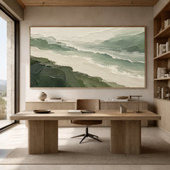 Textured & Impasto Art | Coastal Sage Flow
