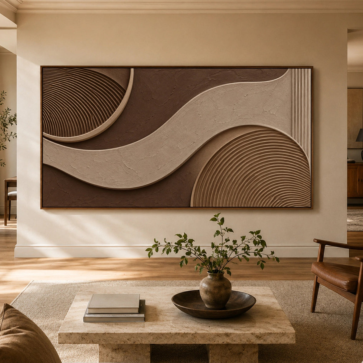 Textured & Impasto Art | Earth Rhythm Curves