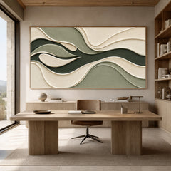 Textured & Impasto Art | Forest Wave Balance