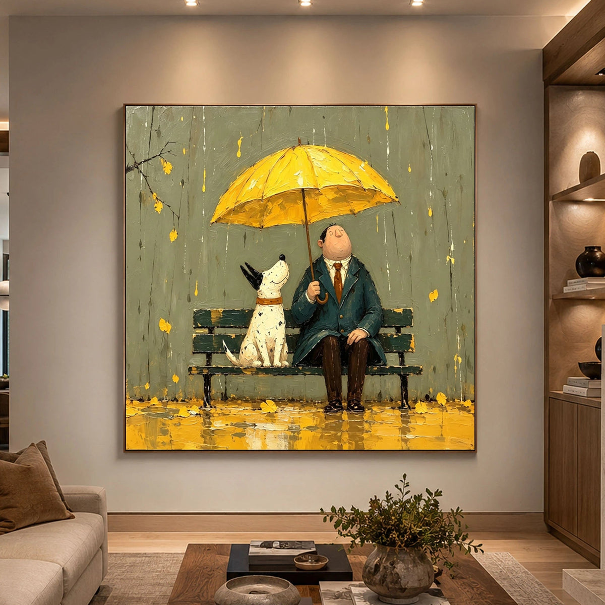Modern Folk Art｜Under the Yellow Umbrella
