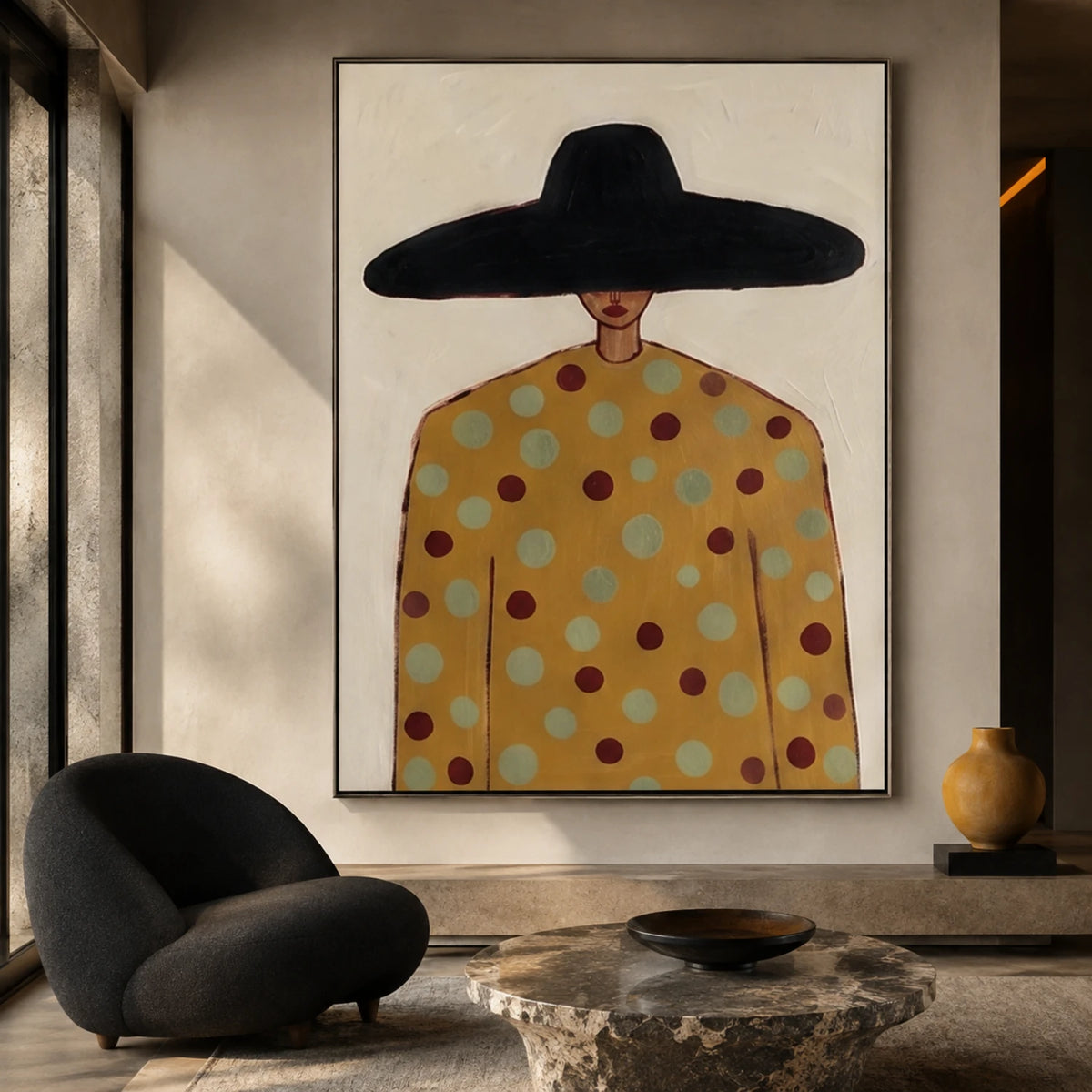 Vintage Americana Art｜Dotted Eclipse