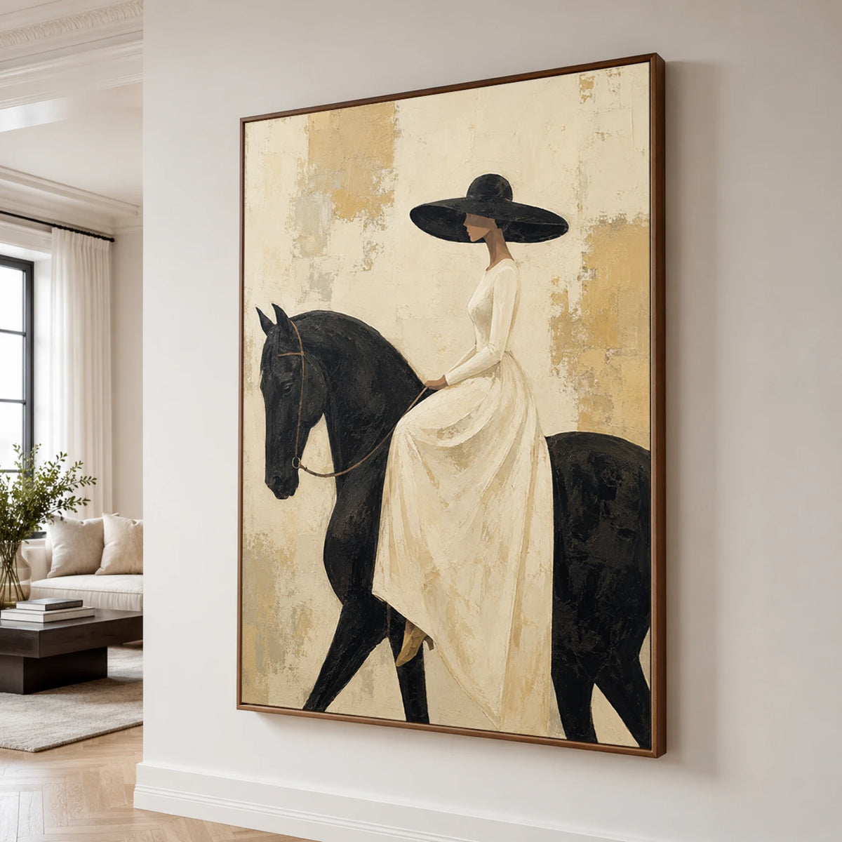 Vintage Americana Art｜Ivory Shadow Rider