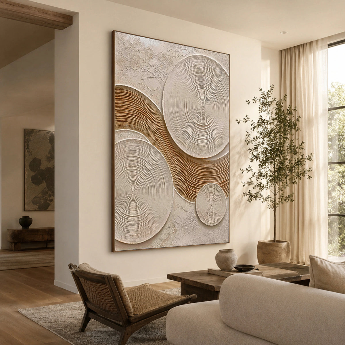 Textured & Impasto Art｜Organic Circle Rhythm