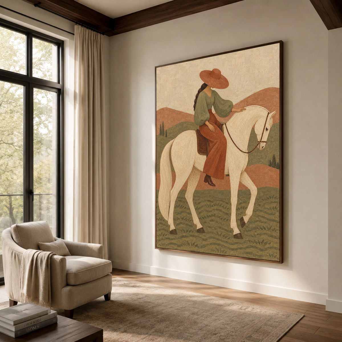 Modern Folk Art | Western Rider Serenity