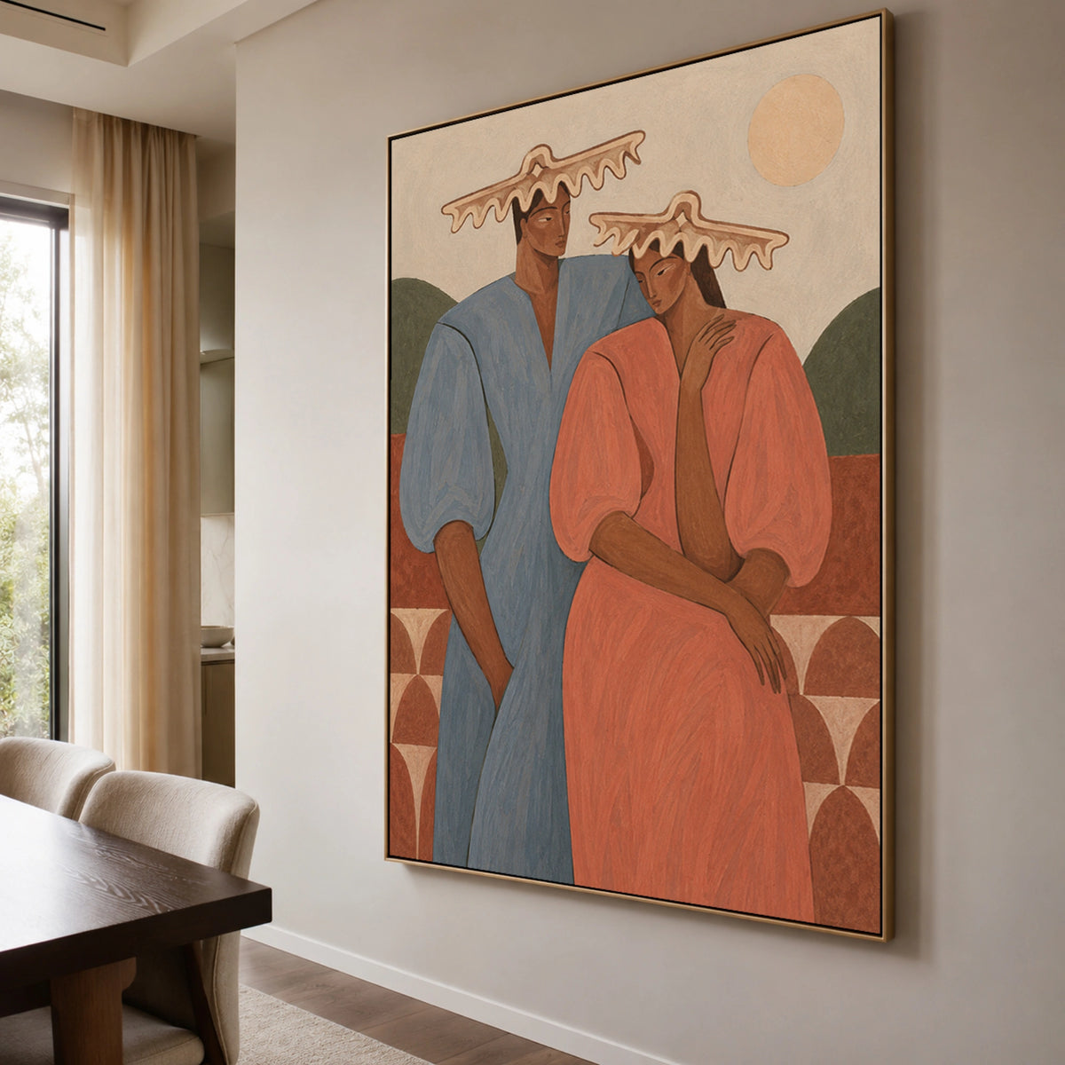 Modern Folk Art | Desert Lovers Portrait