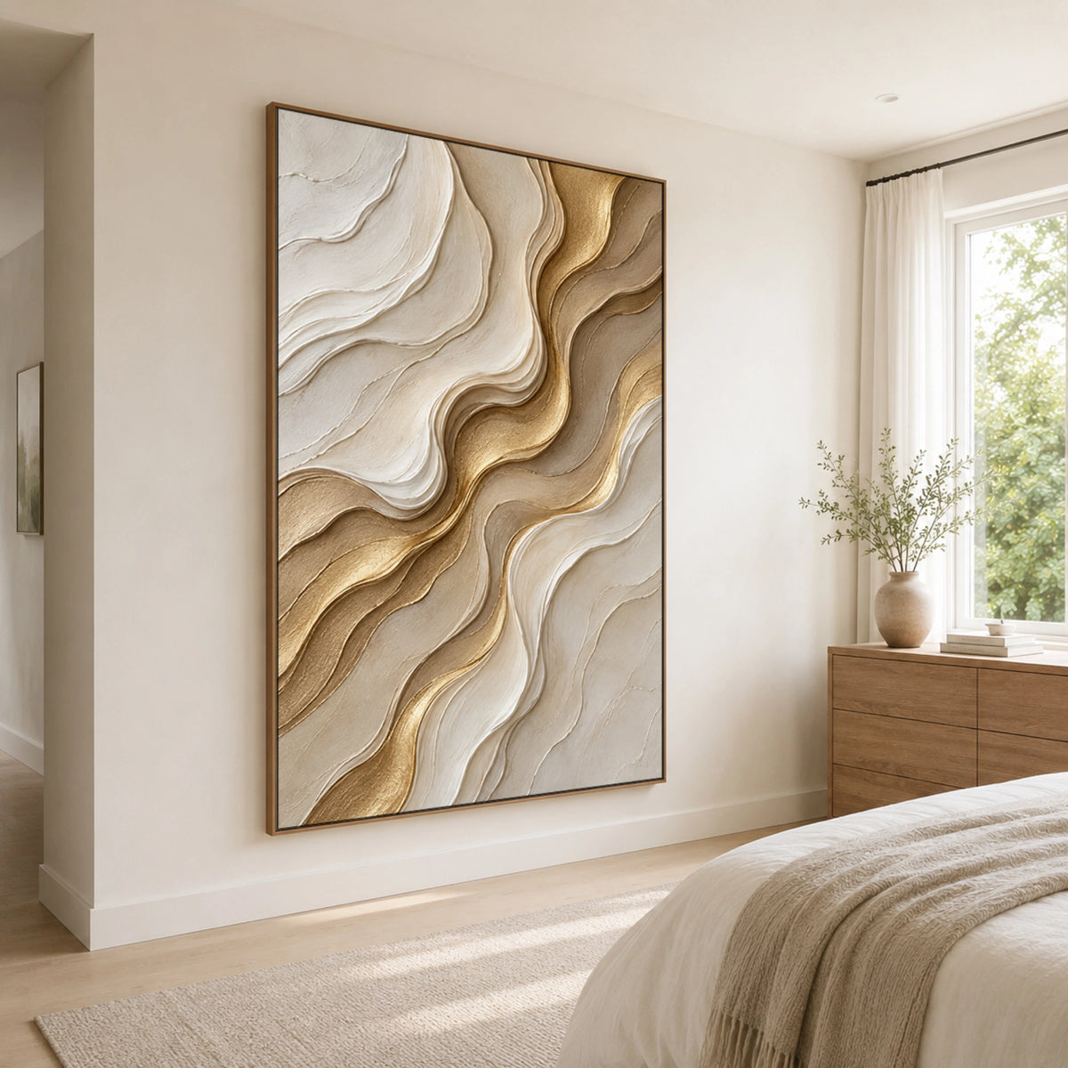 Textured & Impasto Art｜Golden Organic Flow