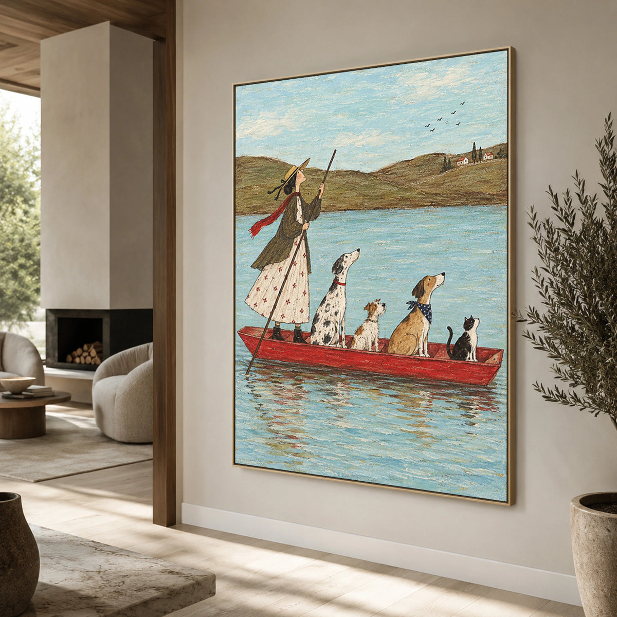 Modern Folk Art | Lakeside Animal Voyage